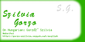 szilvia gorzo business card